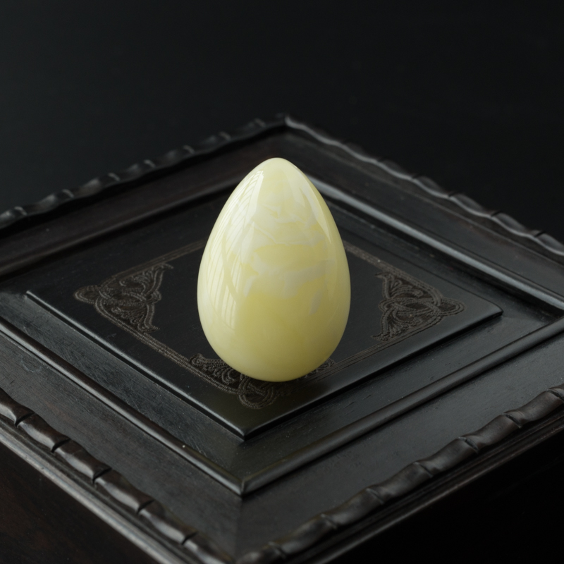 波罗的海天然白花蜜蜡水滴吊坠-红掌柜