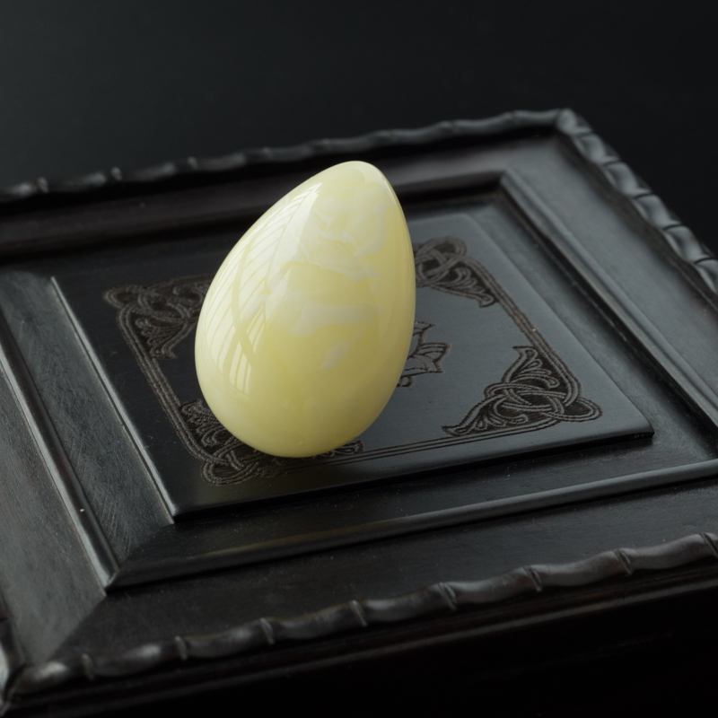 波罗的海白花蜜蜡水滴吊坠-红掌柜