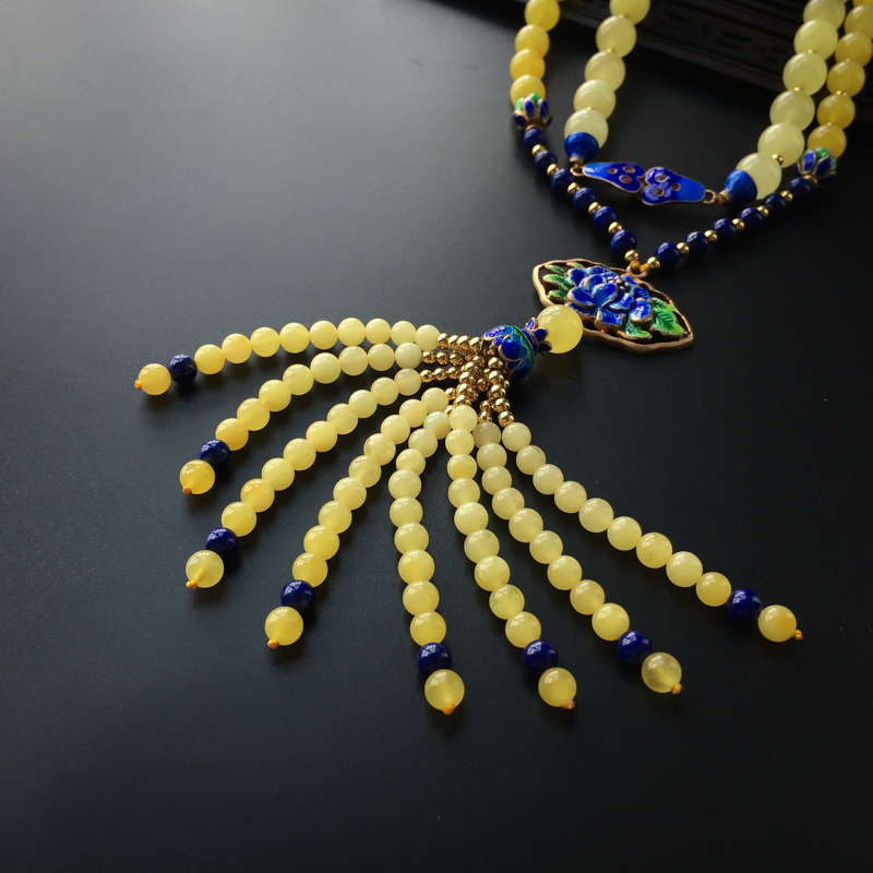 蜜蜡圆珠项链 - 红掌柜