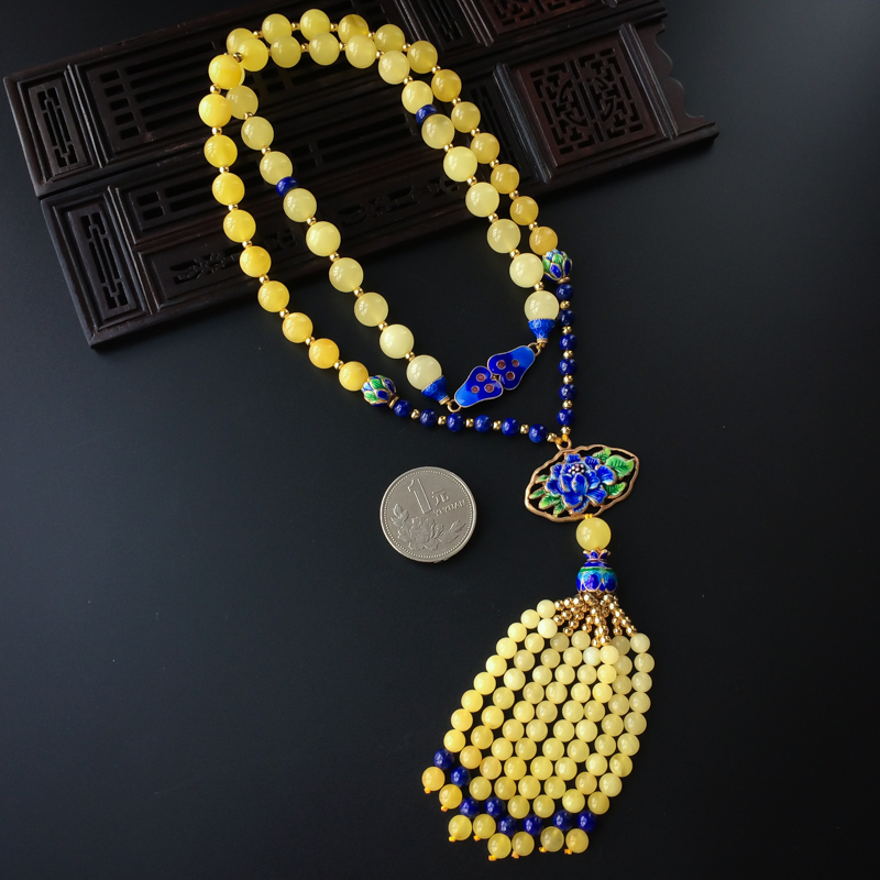 波罗的海蜜蜡圆珠项链 - 红掌柜