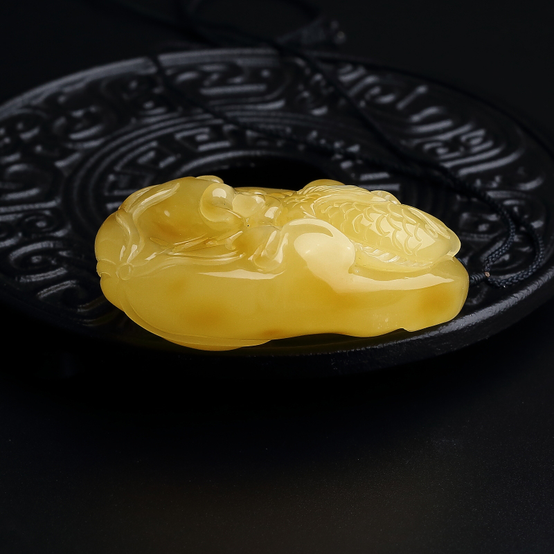 波罗的海天然满黄蜜蜡吊坠 - 红掌柜