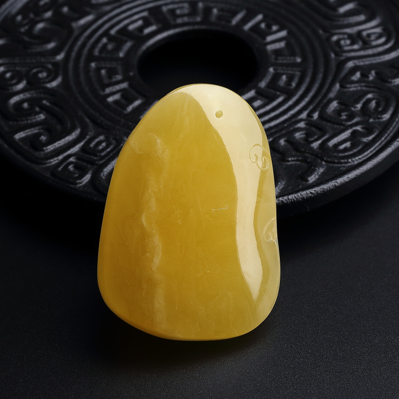 满黄蜜蜡如意吊坠 - 红掌柜