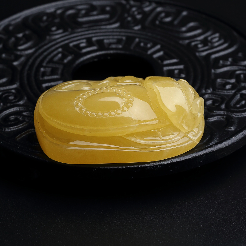 波罗的海蜜蜡如意吊坠 - 红掌柜