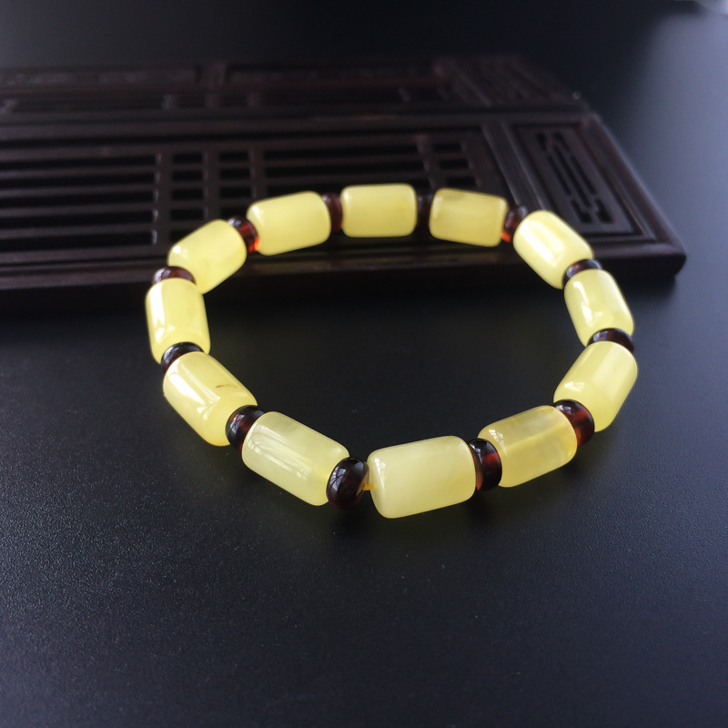 满黄蜜蜡手串 - 红掌柜