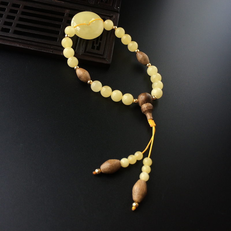 波罗的海天然蜜蜡平安扣手串 - 红掌柜