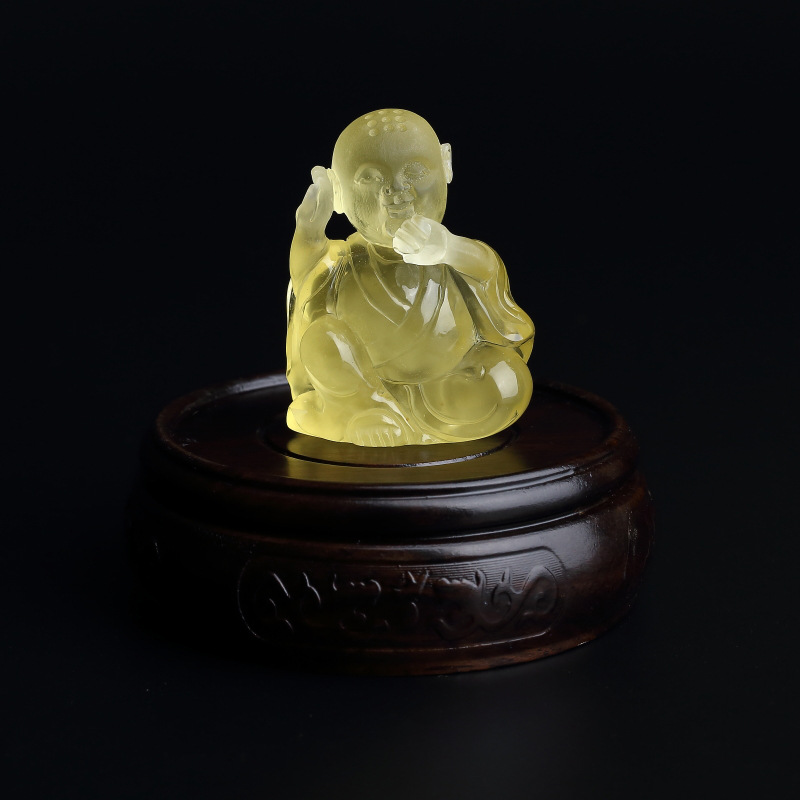 波罗的海天然蜜蜡六不小和尚摆件-红掌柜