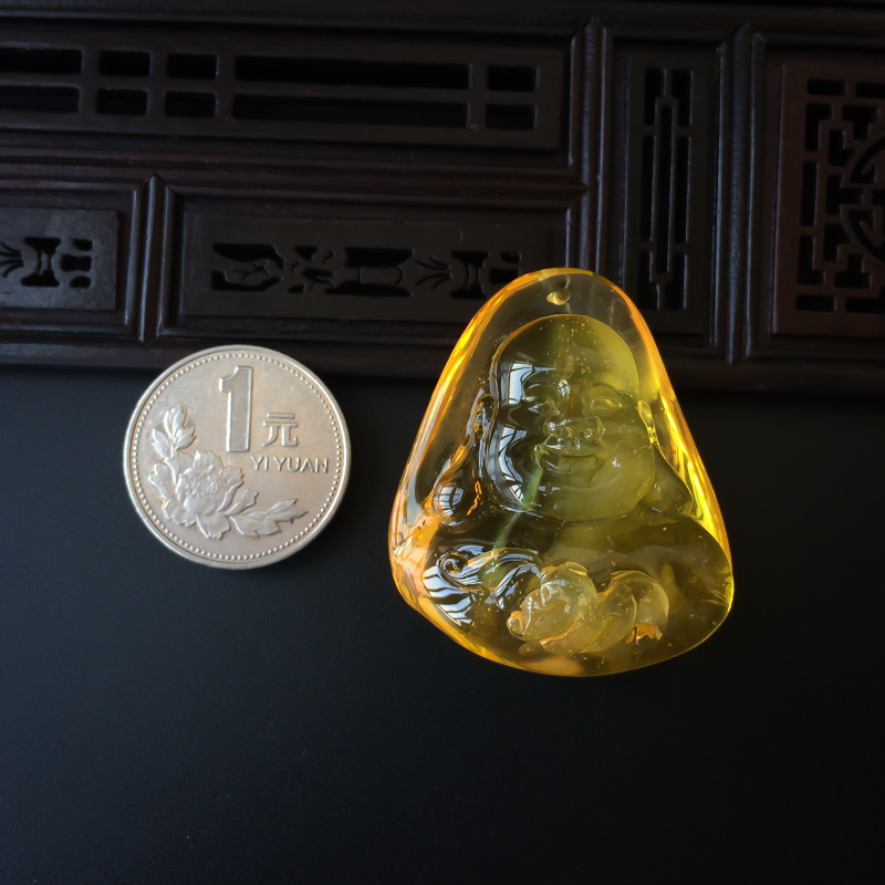 波罗的海金珀吊坠-红掌柜