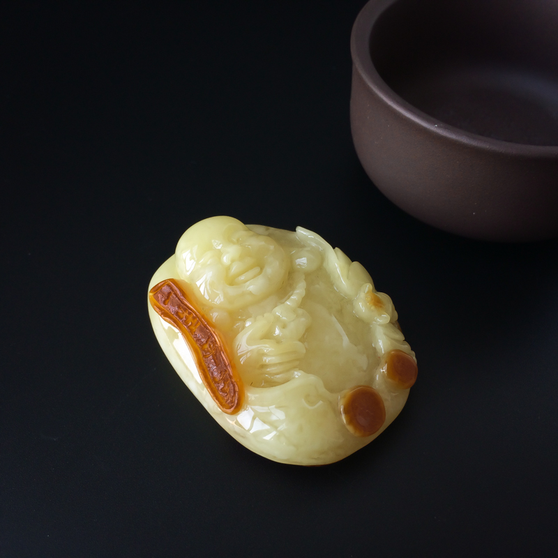 波罗的海天然满蜜白花蜜蜜蜡吊坠-红掌柜