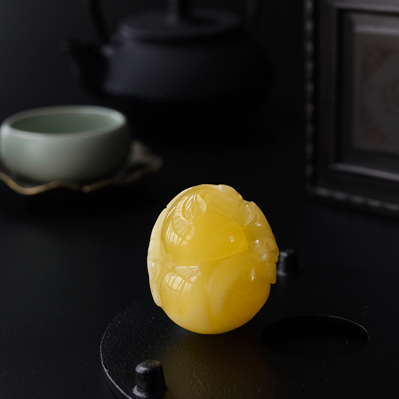 波罗的海天然满蜜鸡油黄蜜蜡葫芦吊坠-红掌柜