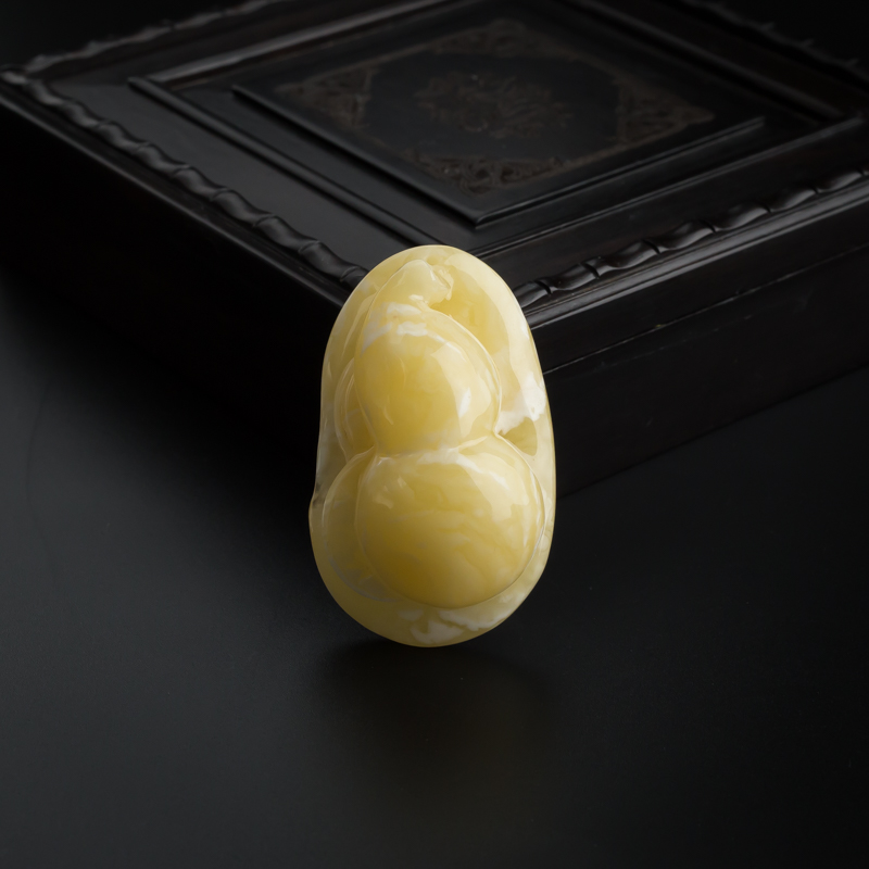 波罗的海天然白花蜜蜜蜡葫芦吊坠-红掌柜