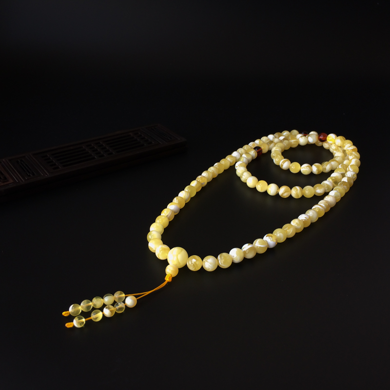 蜜蜡佛珠-红掌柜