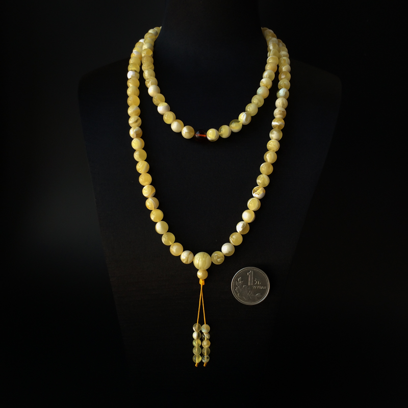 天然蜜蜡佛珠-红掌柜