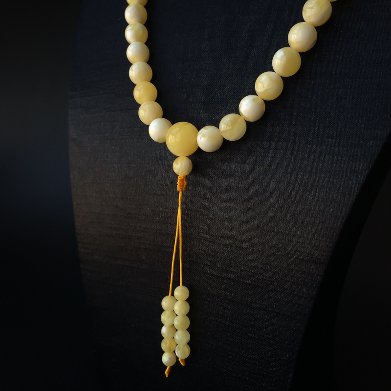 白花蜜蜜蜡佛珠-红掌柜