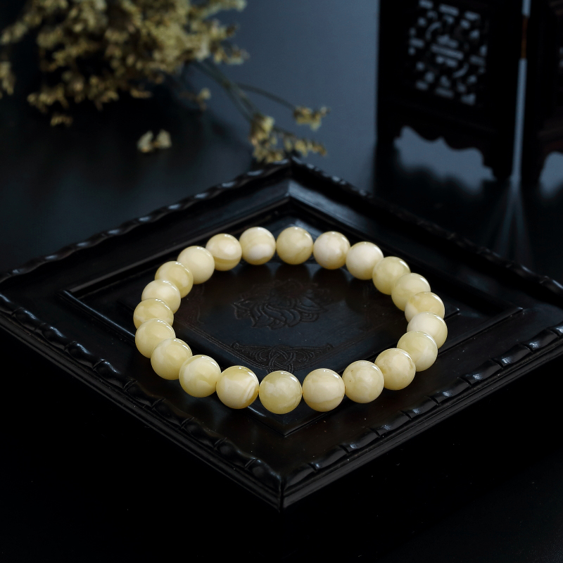 白花蜜蜜蜡手串 - 红掌柜