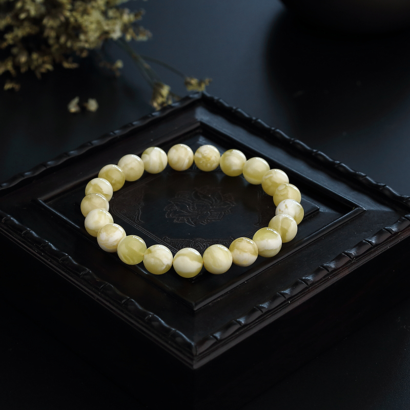 白花蜜蜜蜡手串 - 红掌柜