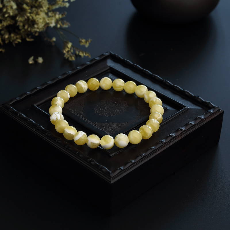 白花蜜蜜蜡手串 - 红掌柜