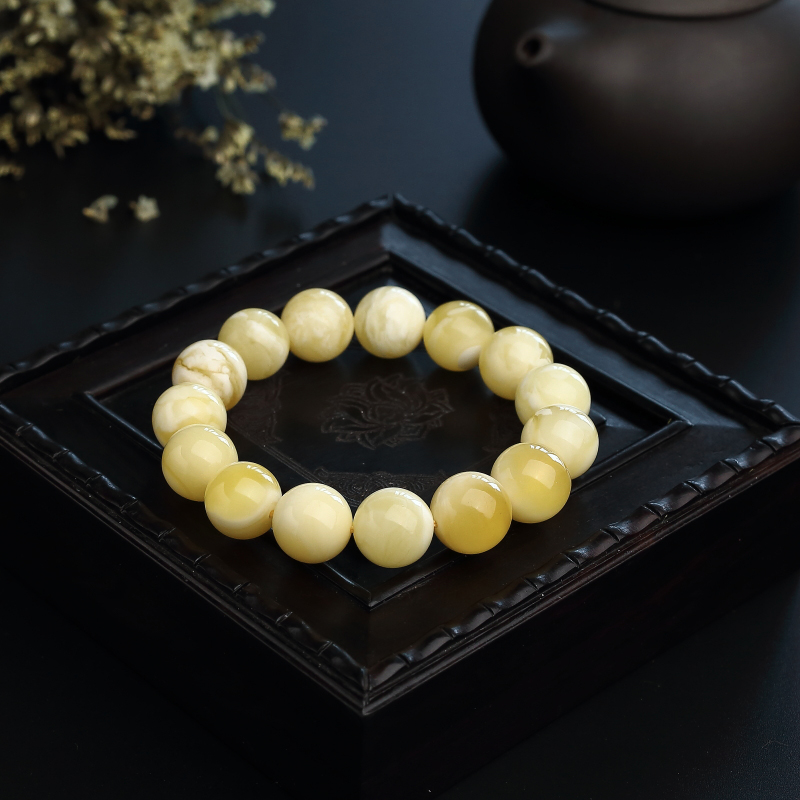 白花蜜蜜蜡手串 - 红掌柜