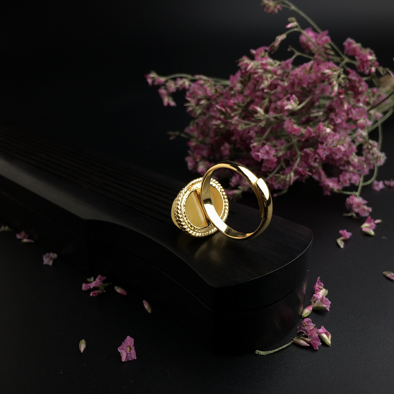 天然白花蜜蜜蜡戒指 - 红掌柜