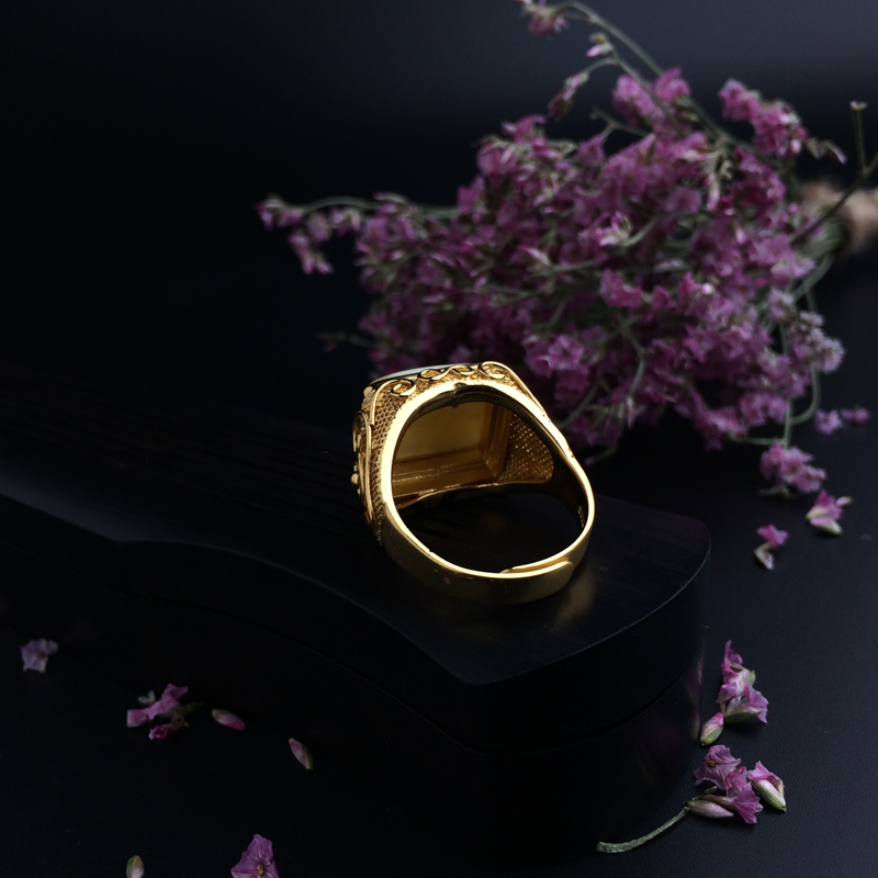 波罗的海天然银镶白花蜜戒指- 红掌柜