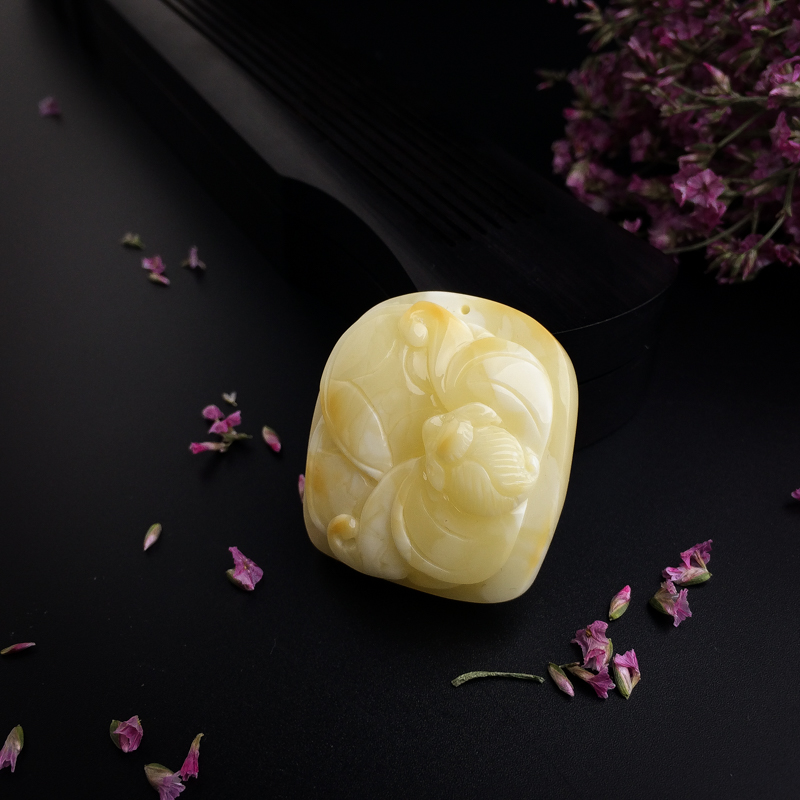 白花蜜蜜蜡福在眼前吊坠 - 红掌柜