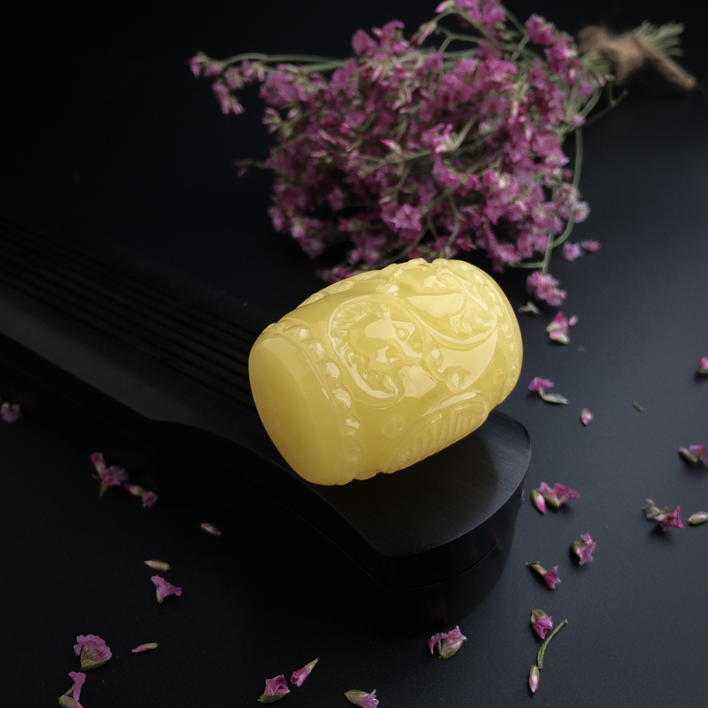 波罗的海满蜜蜜蜡龙桶珠-红掌柜