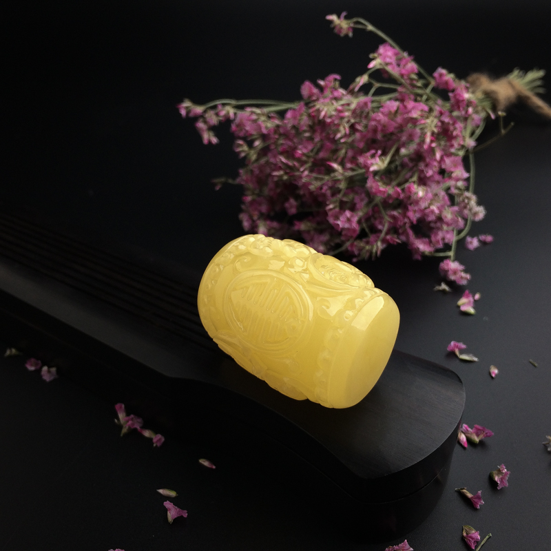 满蜜蜜蜡龙桶珠-红掌柜