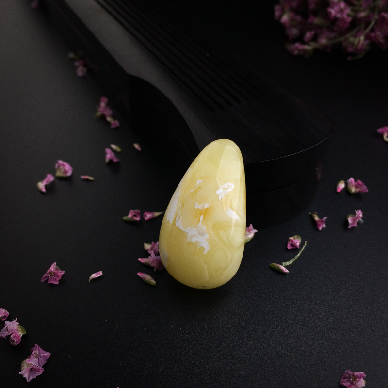 波罗的海白花蜜蜜蜡水滴吊坠-红掌柜