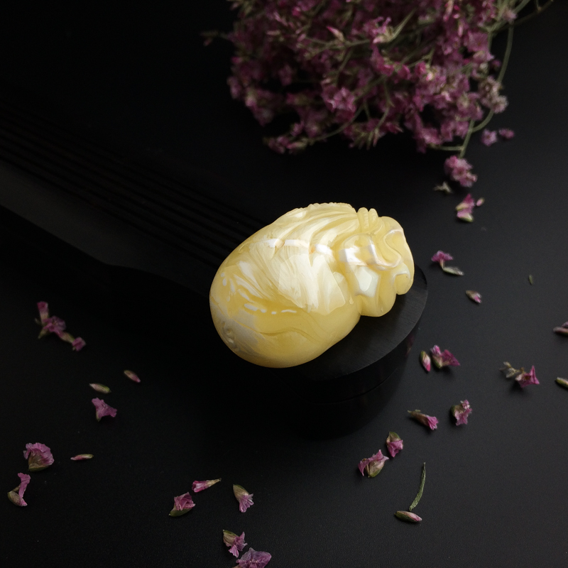 白花蜜蜜蜡钱袋吊坠-红掌柜