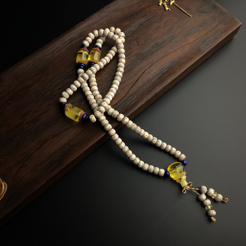 波罗的海天然金绞蜜蜜蜡佛珠-红掌柜