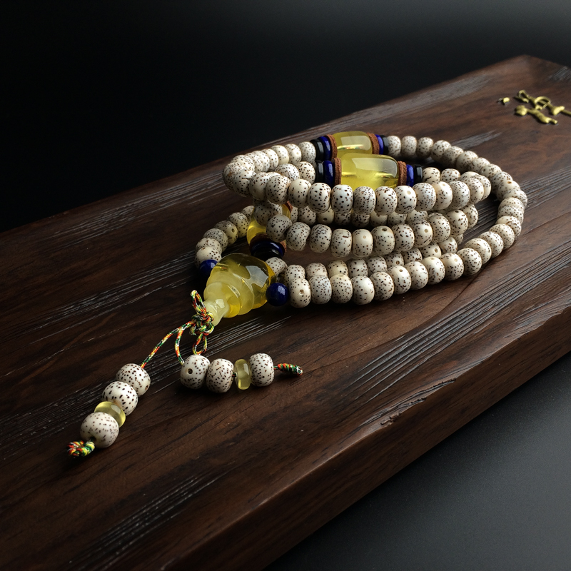 波罗的海天然蜜蜡佛珠-红掌柜