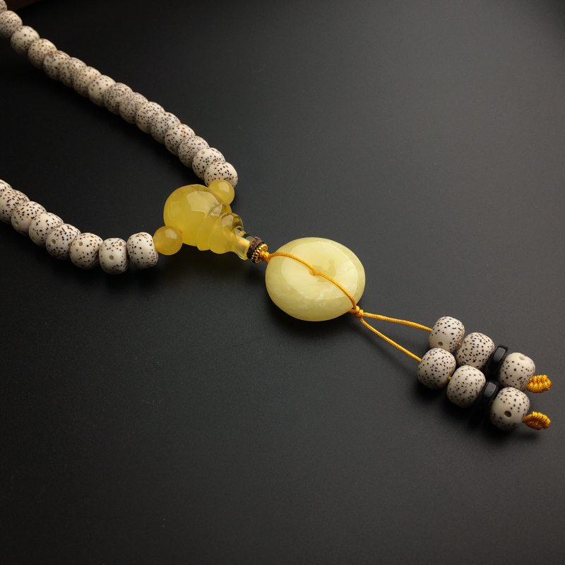 波罗的海天然蜜蜡平安扣项链-红掌柜