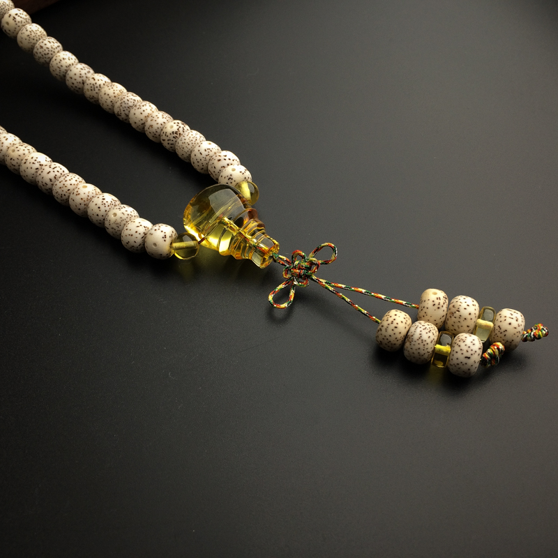 波罗的海天然星月菩提佛珠-红掌柜