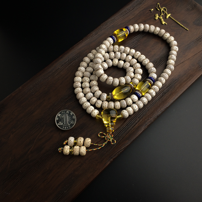 金珀星月佛珠-红掌柜