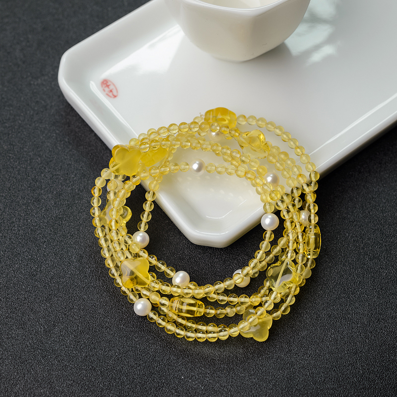 3.5mm波罗的海天然金珀长链手串-红掌柜