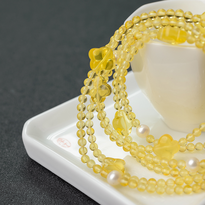 3.5mm波罗的海天然金珀手串-红掌柜