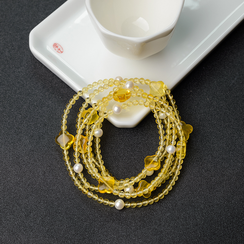 3.5mm波罗的海天然金珀长链手串-红掌柜