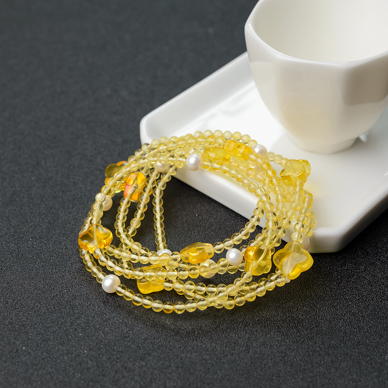 波罗的海天然金珀长链手串-红掌柜