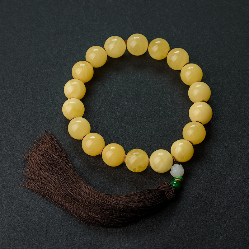 鸡油黄蜜蜡手持 - 红掌柜