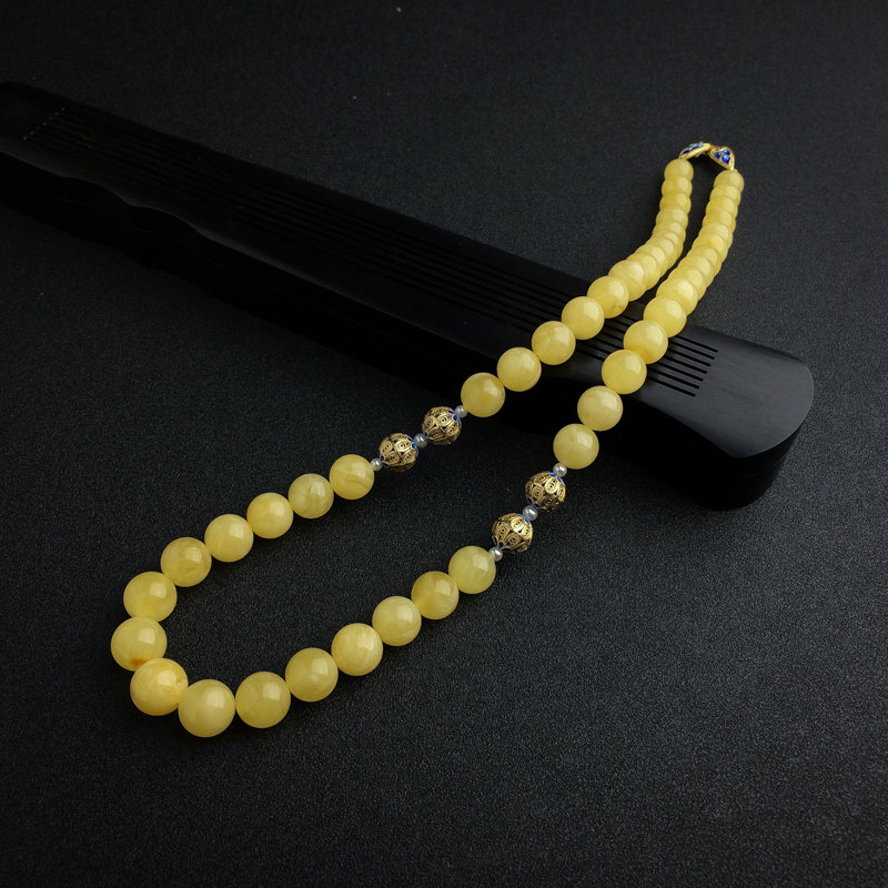 波罗的海鸡油黄蜜蜡塔链 - 红掌柜