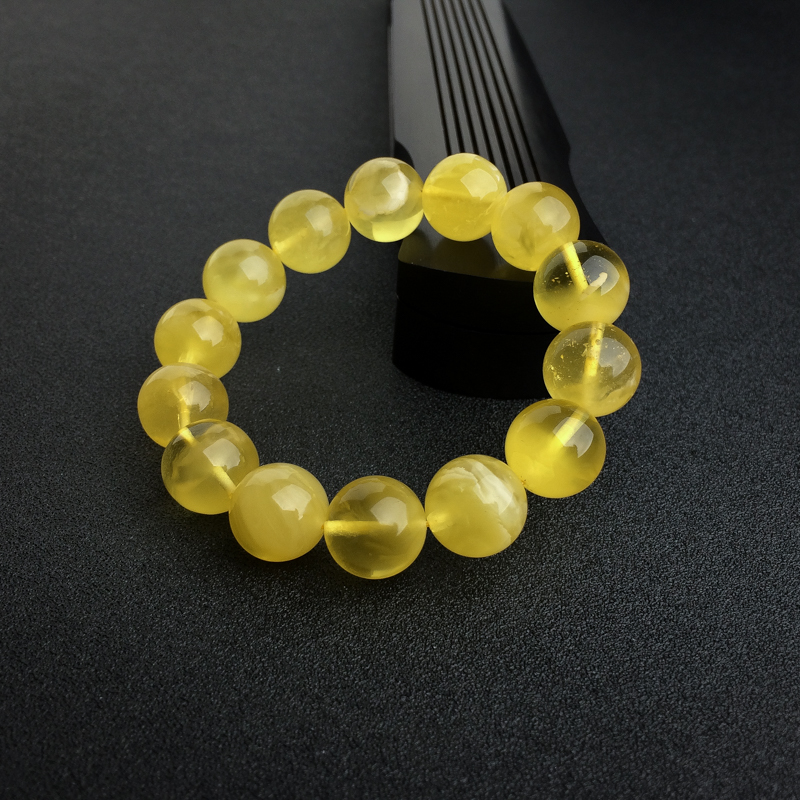 14mm鸡油黄金绞蜜蜜蜡手串 - 红掌柜