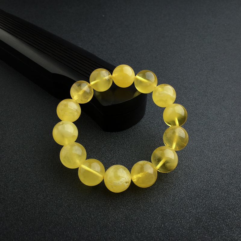 鸡油黄金绞蜜蜜蜡手串 - 红掌柜