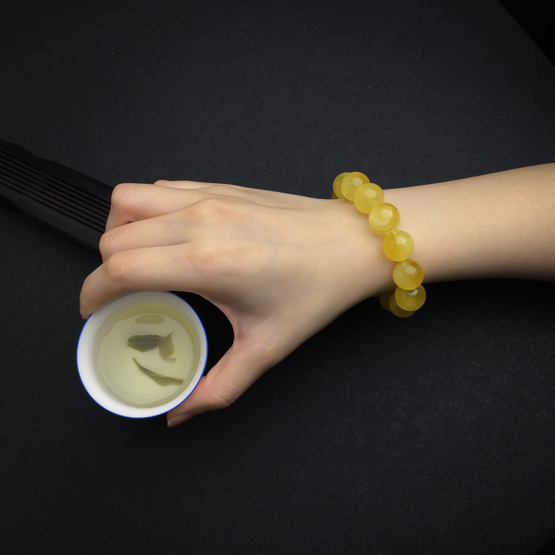 天然鸡油黄金绞蜜蜜蜡手串 - 红掌柜