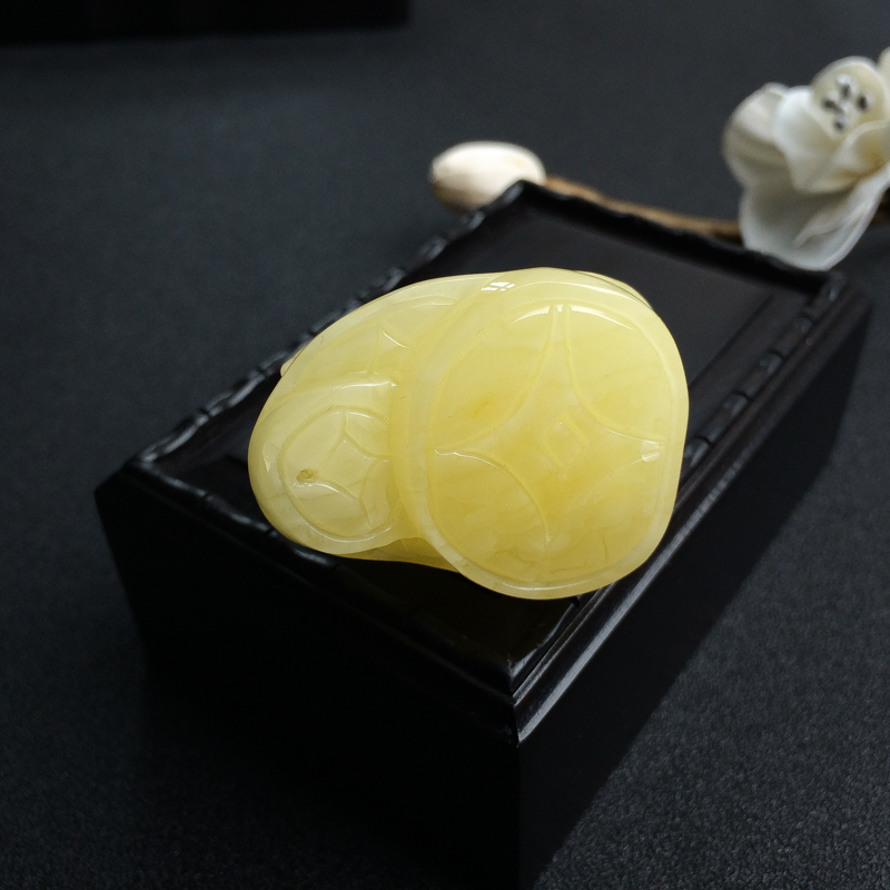 波罗的海天然柠檬黄蜜蜡吊坠 - 红掌柜