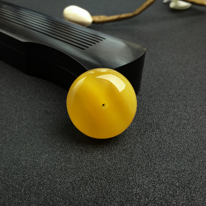 波罗的海天然鸡油黄蜜蜡平安扣吊坠-红掌柜