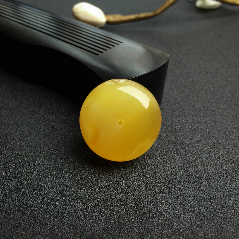 波罗的海天然蜜蜡平安扣吊坠-红掌柜