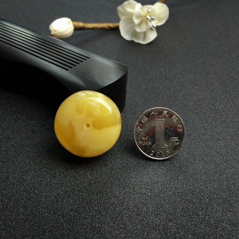 蜜蜡平安扣吊坠-红掌柜