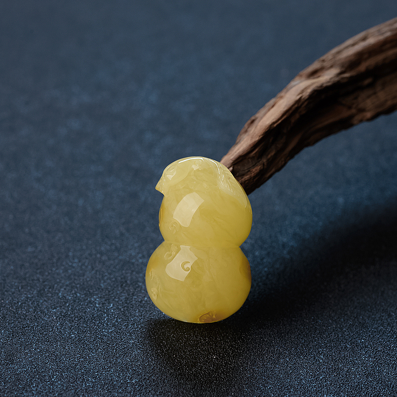 波罗的海天然柠檬黄蜜蜡葫芦吊坠-红掌柜