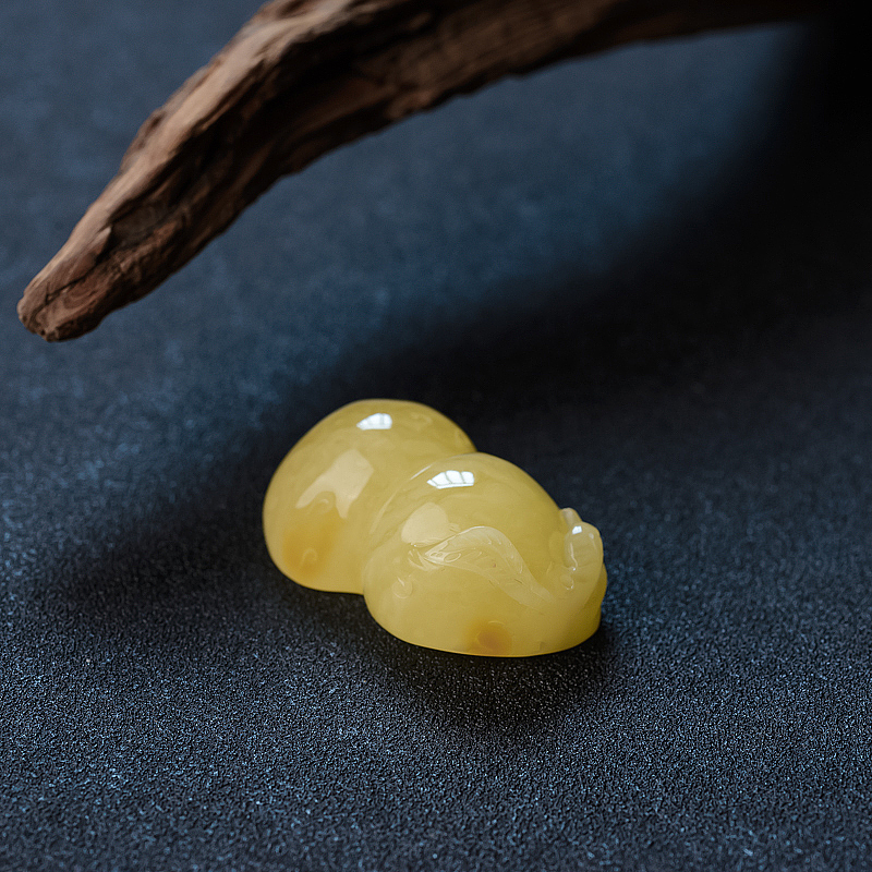 柠檬黄蜜蜡葫芦吊坠-红掌柜