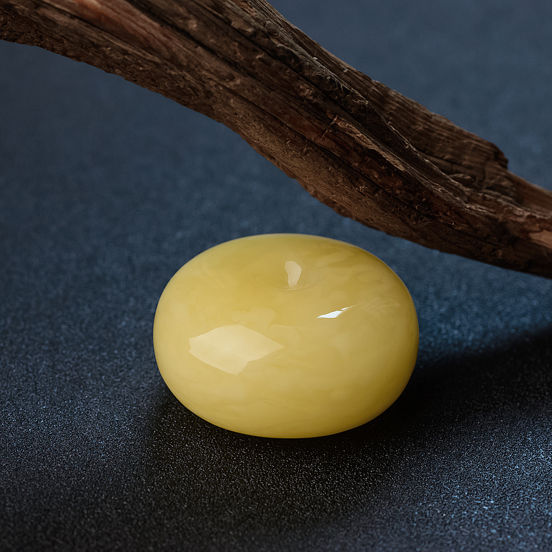 波罗的海柠檬黄蜜蜡平安扣吊坠 - 红掌柜