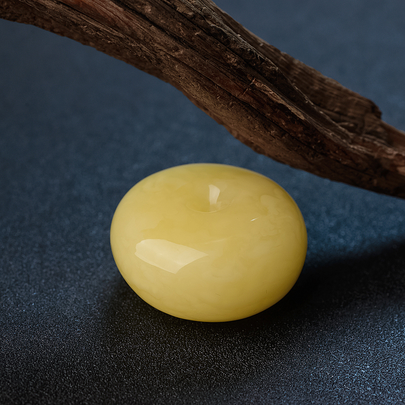 波罗的海柠檬黄蜜蜡平安扣 - 红掌柜